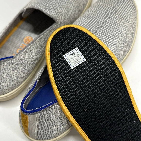 Rothy’s The Original Slip On Sneaker Shoes White Gray Opal Python Snake 9.5 - Picture 9 of 10